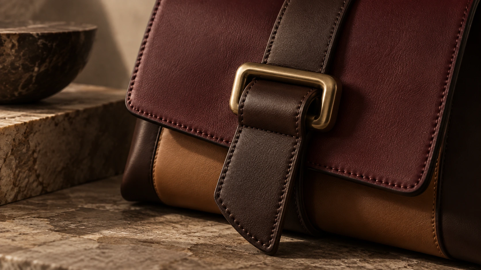 Ảnh minh họa: structured handbag closure strap detail still life photography